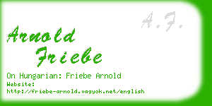 arnold friebe business card